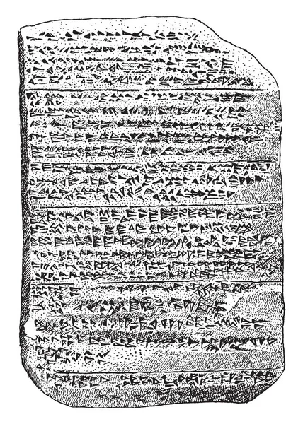 Amarna Surfplattan Eller Serie Lera Tabletter Egyptisk Administration Företrädare Vintage — Stock vektor