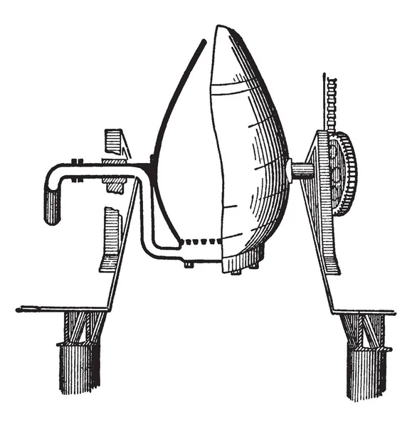 Ilustrasi Ini Mewakili Bessemer Converter Yaitu Tungku Berbentuk Telur Gambar - Stok Vektor