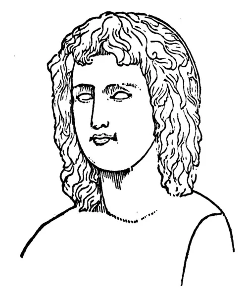 Virgílio Ele Era Antigo Poeta Romano Período Augusto Desenho Linha — Vetor de Stock