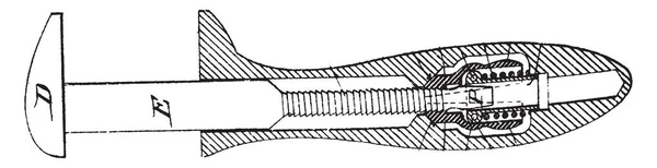 Deze Afbeelding Vertegenwoordigt Mechanische Moersleutel Tool Die Gebruikt Grip Vintage — Stockvector