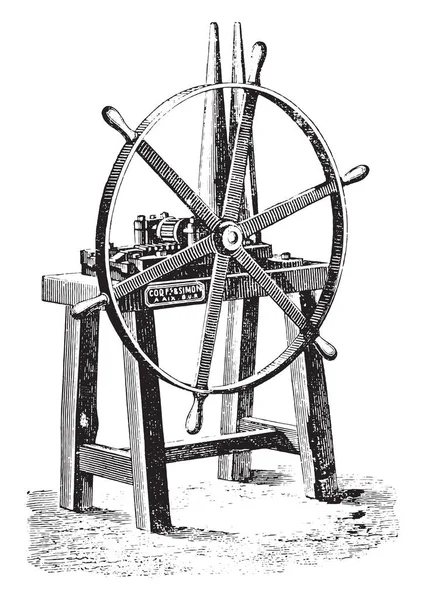 Machine Ouvrir Les Peaux Illustration Gravée Vintage Encyclopédie Industrielle Lami — Image vectorielle