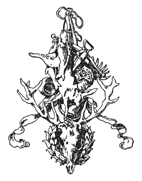 Полювання Риболовля Символ Був Розроблений Застряг Мюнхена Послужили Статус Символи — стоковий вектор
