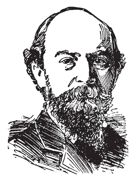 Algernon C. Swinburne, 1837-1909, o bir İngiliz şair, oyun yazarı, romancı ve eleştirmen, vintage çizgi çizme veya oyma illüstrasyon yapıldı.