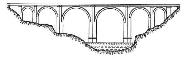 Alcantara Bridge Ponte Arco Pietra Romana Costruito Sul Fiume Tago — Vettoriale Stock