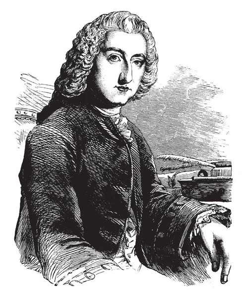 William Pitt Comte Chatham 1708 1778 Était Homme État Britannique — Image vectorielle