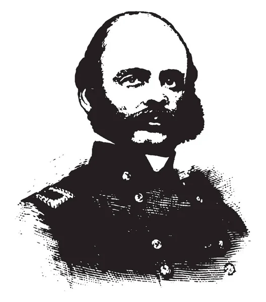 General Ambrose Burnside 1824 1881 American Soldier Governor Railroad Executive — Stock Vector