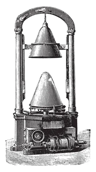 Valchování Kužel Vintage Gravírovanou Průmyslové Encyklopedii Lami 1875 — Stockový vektor