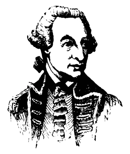 珀西伯爵 1742 1817 他是一个美国艺术家 著名的马肖像 复古线条画或雕刻插图 — 图库矢量图片