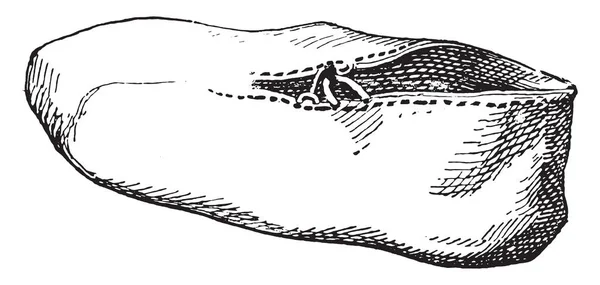 Zapato Egipcio Sin Suela Ilustración Grabada Vintage — Archivo Imágenes Vectoriales