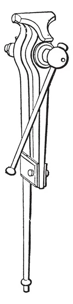 この図は 尾副基板接合 エッジをビンテージ線画のイラストを彫刻に使用されています — ストックベクタ