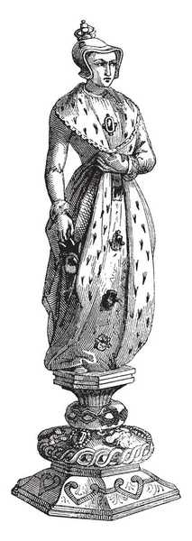 Αυτή Την Εικόνα Βασίλισσα Σκακιού Κομμάτι Φορώντας Ένα Κοστούμι Του — Διανυσματικό Αρχείο