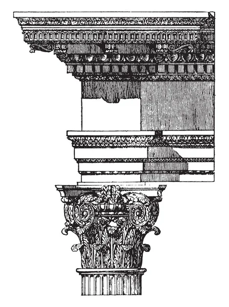 Ordine Composito Arco Tito Ordine Misto Che Combina Volute Del — Vettoriale Stock