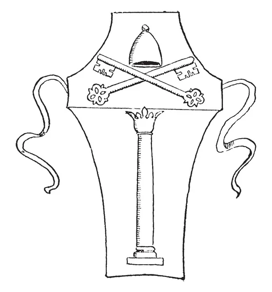 Armar Martin Rom Sköld Vintage Linje Ritning Eller Gravyr Illustration — Stock vektor