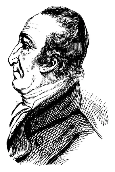 トマス Paine 1737 1809 彼はアメリカの政治活動家 哲学者 政治理論家およびアメリカ合衆国 ビンテージの線描画や彫刻イラストの建国の父の一つ — ストックベクタ