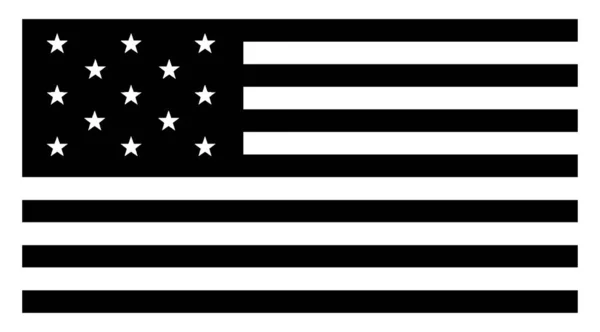Bintang Amerika Serikat Bendera 1776 Bendera Ini Memiliki Garis Horizontal - Stok Vektor