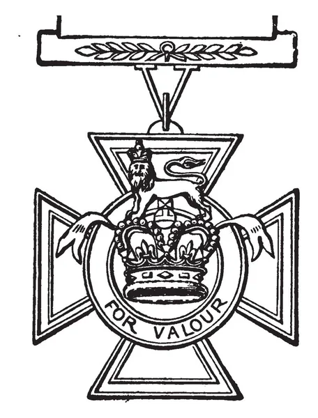 Victoria Cross Più Alto Riconoscimento Del Sistema Onorificenze Del Regno — Vettoriale Stock