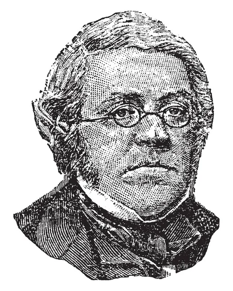 William Thackeray 1811 1863 Ele Foi Romancista Britânico Escritor Autor — Vetor de Stock