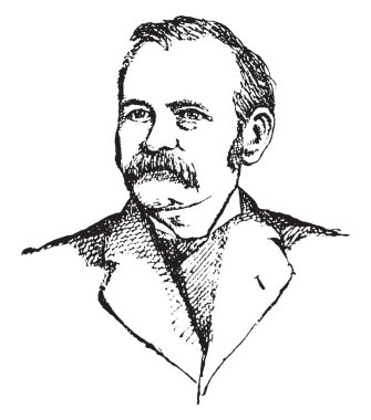 John L. Routt, 1826-1907, o bir ABD'li politikacı ve Colorado, vintage çizgi çizme veya oyma illüstrasyon Valisi oldu