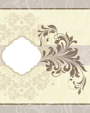 süslemeli vektör davet şablonu