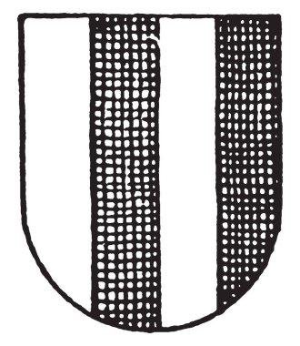 Dört sıradan paly gümüş argent ve sable, çizim veya şekil oyma vintage çizgi renklerini olduğunu.