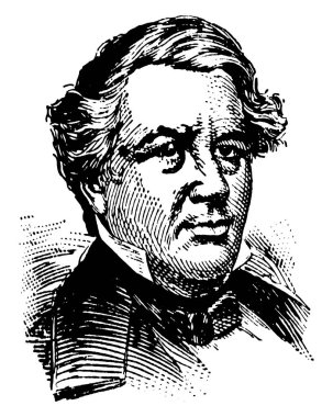 Millard Fillmore, 1800-1874, o 1850 den United States Whig Partisi üyesi için 1853 ve New York, vintage çizgi çizme veya oyma illüstrasyon eski ABD temsilcisi on üçüncü başkanı oldu