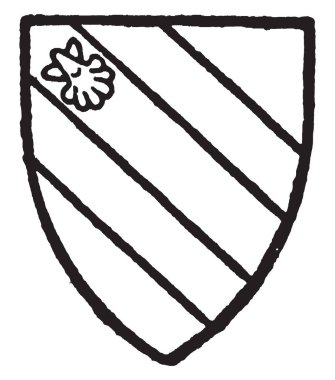 Tracy altın iki vurgun gules tarak samur, vintage çizgi çizme veya oyma illüstrasyon ile delik.