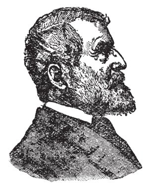 Robert E. Lee, o 1807-1870, oldu bir Amerikan ve Müttefik asker, Amerika, vintage çizgi çizme veya oyma illüstrasyon Konfedere Devletleri üst ordu komutanı olarak ünlü