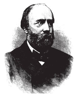 Comte de Chambord, 1820-1883, o Fransa Kralı ve Fransa, vintage çizgi çizme veya oyma illüstrasyon tahtının legitimist talip oldu
