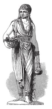 Bir el ile çekilmesi için küçük küçük heykel, vintage çizgi çizme veya oyma illüstrasyon heykelciği olduğunu.