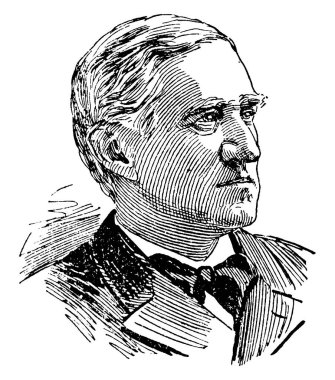 Thomas Francis Bayard, 1828-1898, Amerikalı bir avukat, politikacı ve Delaware, vintage çizgi çizme veya oyma illüstrasyon Eyaleti senatörü olarak görev yapan diplomat olduğunu