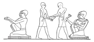 El yıkama, vintage illüstrasyon kazınmış.