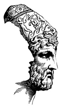 Achilles, o Truva Savaşı, vintage çizgi çizme veya oyma illüstrasyon kahramandı