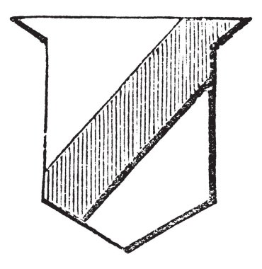 Bend Sinister bend, vintage çizgi çizme veya oyma illüstrasyon tersidir.