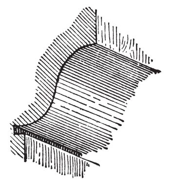 Aşırı projeksiyon, dekoratif bant, süsleme, vintage çizgi çizme veya oyma illüstrasyon cilvesi kalıplama olduğunu.