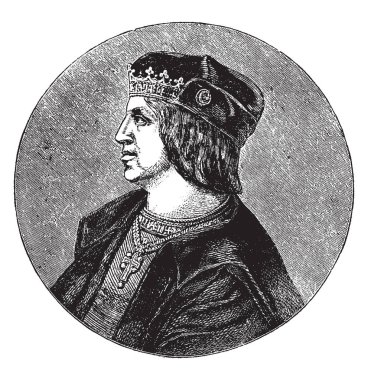 Ferdinand Columbus, 1488-1539, o bir İspanyol bibliographer ve haritacı, vintage çizgi çizme veya oyma illüstrasyon yapıldı.