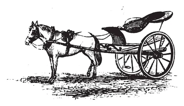 Caleche Est Chariot Léger Roues Basses Avec Une Capuche Pliante — Image vectorielle