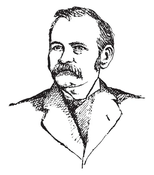 John Routt 1826 1907 Stato Politico Americano Governatore Del Colorado — Vettoriale Stock