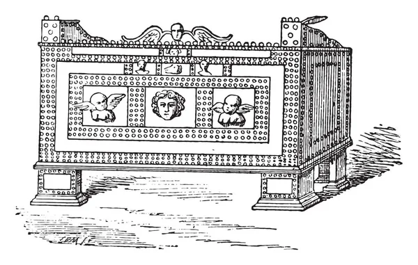 Bezpečí Pompejích Vintage Gravírovanou Soukromý Život Antické Starožitné Rodiny 1881 — Stockový vektor
