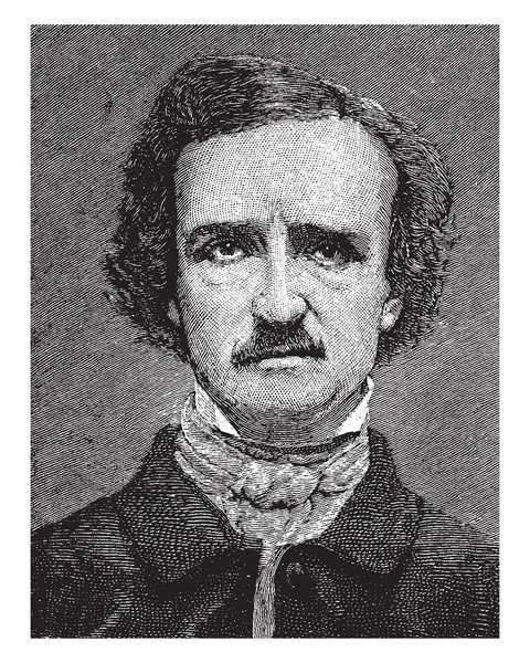 Edgar Allan Poe 1809 1849 Fue Escritor Editor Crítico Literario — Vector de stock