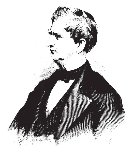 ウィリアム スワード 1801 1872 彼はアメリカ合衆国国務長官の 1861 年から 1869 ニューヨークとアメリカ合衆国上院議員 ビンテージの線描画や彫刻イラストの知事 — ストックベクタ