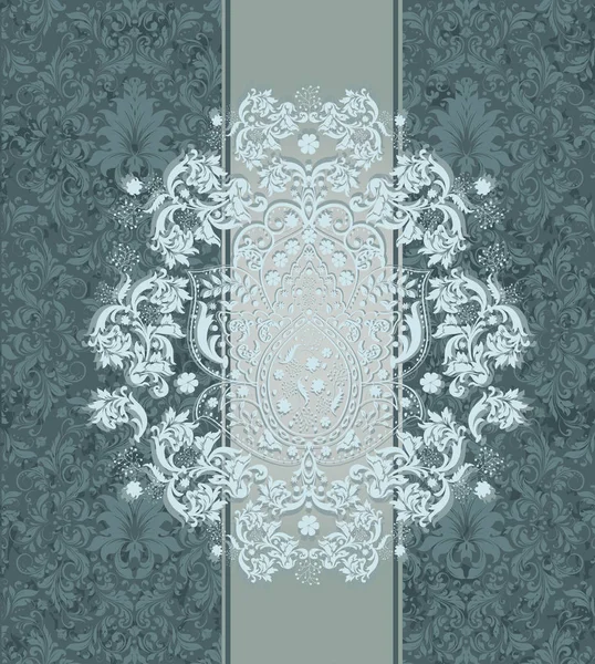 Vektor Hintergrund Mit Vintage Floralen Ornamenten — Stockvektor