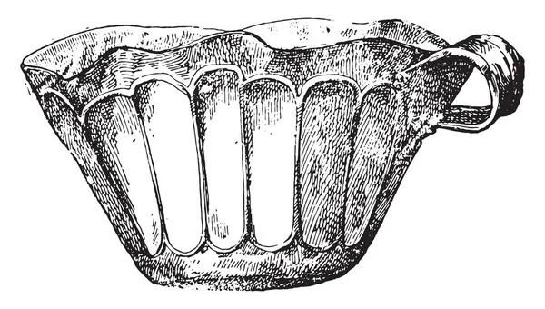 Золотая Чаша Греческого Труда Винтажные Гравированные Иллюстрации — стоковый вектор