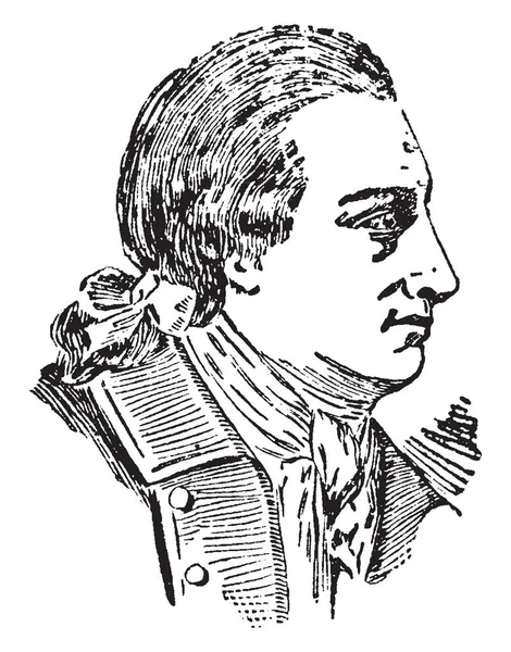1749 1832 他是德国作家和政治家 剧作家 抒情诗人 哲学家 复古线条绘画或雕刻插图 — 图库矢量图片