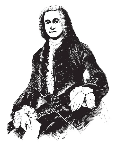 George Greenville 1712 1770 Volt Egy Brit Whig Államférfi Miniszterelnök — Stock Vector