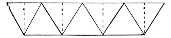 Prosty System Dużych Trójkątów Vintage Ilustracji Grawerowane Przemysłowe Encyklopedia Lami — Wektor stockowy
