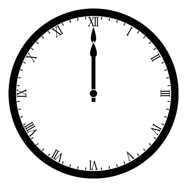Αυτή Εικόνα Απεικονίζει Ένα Ρολόι Που Δείχνει Στο Ρωμαϊκοί Αριθμοί — Διανυσματικό Αρχείο
