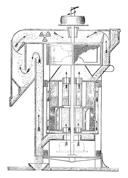 Eureka Brush Hirse Gravierte Illustration Industrieenzyklopädie Lami 1875 — Stockvektor