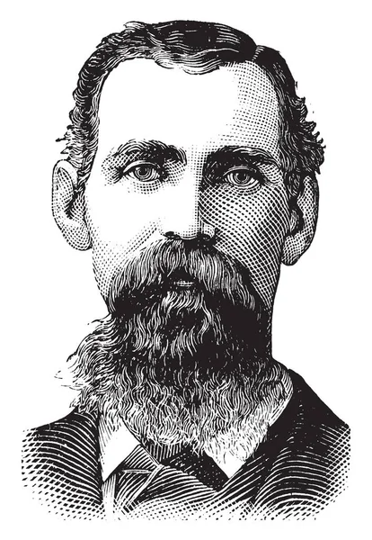 Kaptan W. L. kanepe, 1850-1890, Boomer Hareketi'nin lideri olarak ve Oklahoma City, Oklahoma, vintage çizgi çizme veya oyma illüstrasyon ilk geçici başkanı olarak ünlü biriydi