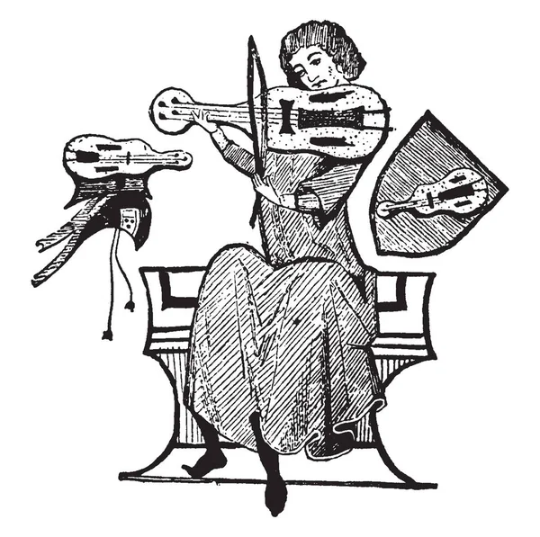 Рейнмар Рисунком Винтажной Линии Гравировкой — стоковый вектор
