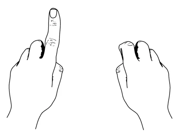 Руки Стиле Сша Изображающие Стиле Сша Винтажный Рисунок Линии Гравюру — стоковый вектор